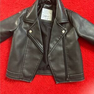 Primark Black Kids Faux Leather Jacket